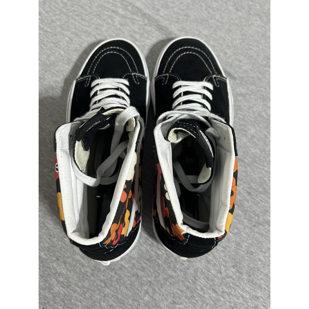 Vans Sk8-Hi Shoes Mens Size 9 Black Floral Multicolor High Top Skate Sneakers - Picture 10 of 16
